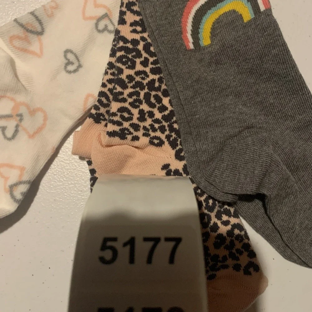 Tucker + Tate Nordstrom 3‎ Pack Socks Rainbow Girls Shoe Size 9-2.5 NWT 5177